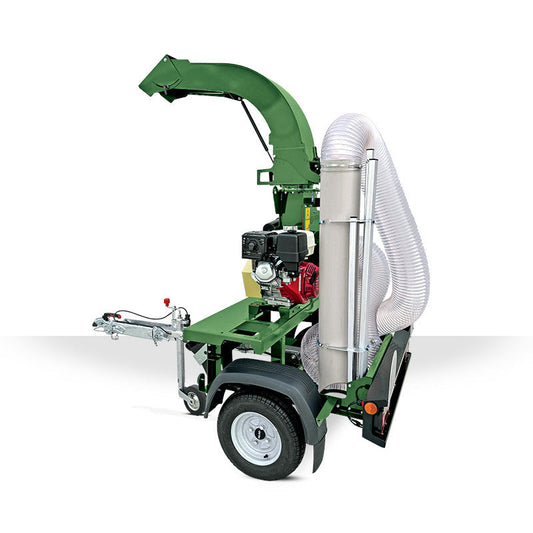 Aspirateur de feuilles thermique sur châssis route TORNADO NEGRI T13/T20