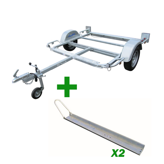 Remorque porte-moto + 2 rails LIDER 39420/99915x2