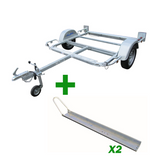 Remorque porte-moto + 2 rails LIDER 39420/99915x2