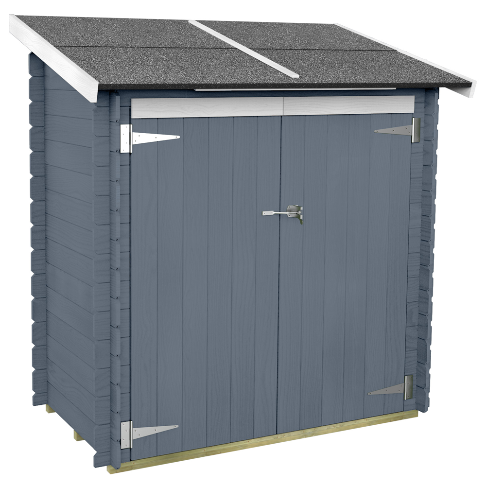 alce ambrogio 155x85 gris abri de jardin en bois toit à une pente 155x85x165 cm