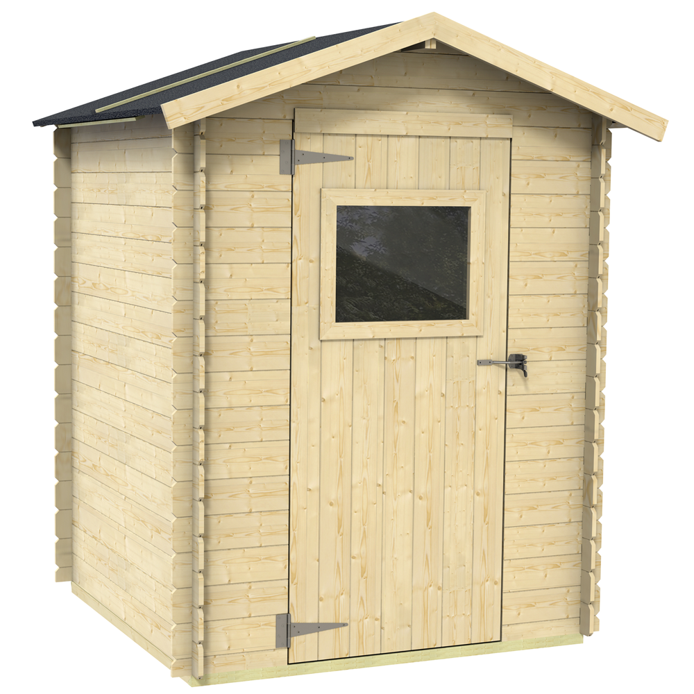 alce flavia 146x130 abri de jardin en bois avec fenêtre frontale 146x130x194 cm