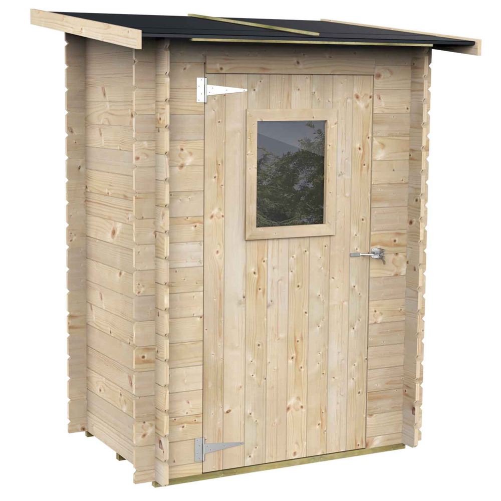 alce hobby 146x98 abri de jardin en bois avec fenêtre frontale 146x98x197 cm