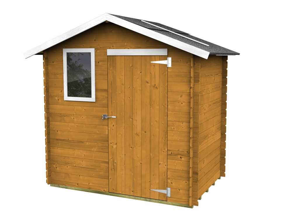 alce livia 198x130 mélèze abri de jardin en bois avec fenêtre frontale 198x130x205 cm alce livia 198x130 mélèze abri de jardin en bois avec fenêtre frontale 198x130x205 cm