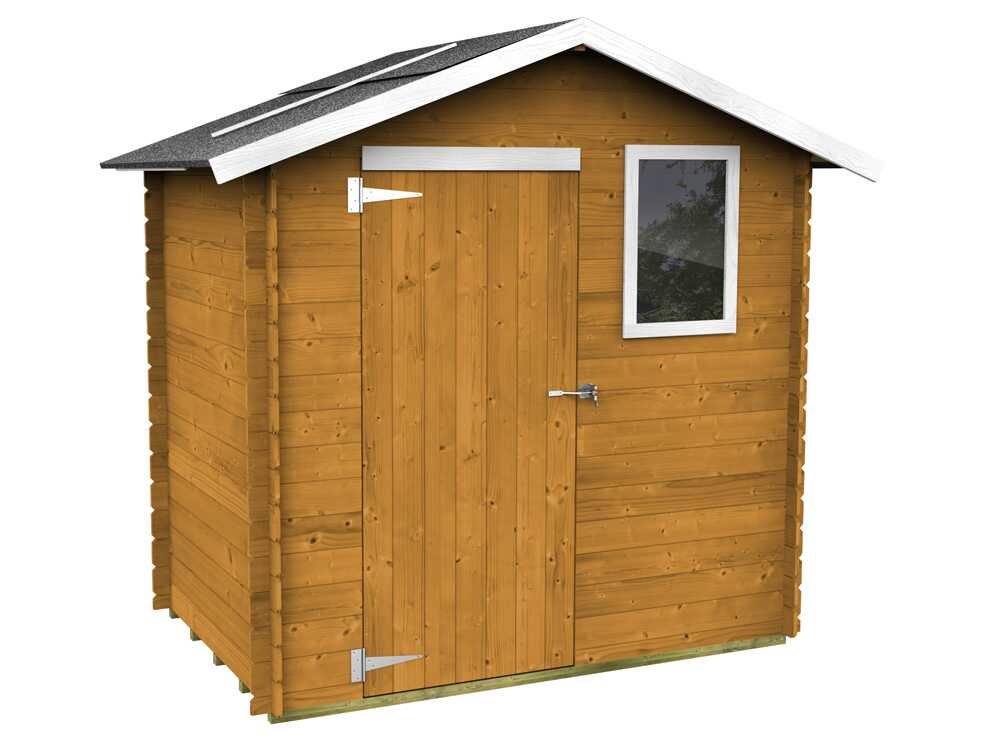 alce livia 198x130 mélèze abri de jardin en bois avec fenêtre frontale 198x130x205 cm alce livia 198x130 mélèze abri de jardin en bois avec fenêtre frontale 198x130x205 cm