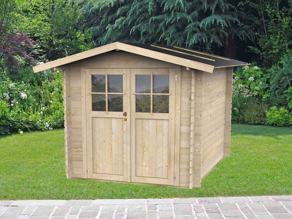 alce opera 215x180 abri de jardin à bois avec fenêtres et porte à double battant 215x180x207 cm alce opera 215x180 abri de jardin à bois avec fenêtres et porte à double battant 215x180x207 cm