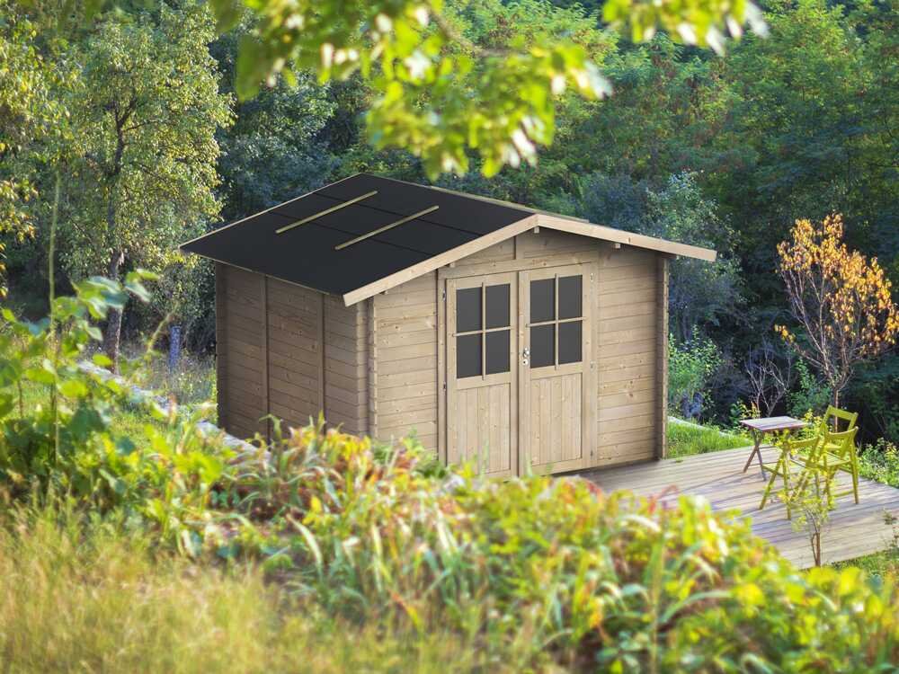 alce opera 215x180 abri de jardin à bois avec fenêtres et porte à double battant 215x180x207 cm alce opera 215x180 abri de jardin à bois avec fenêtres et porte à double battant 215x180x207 cm