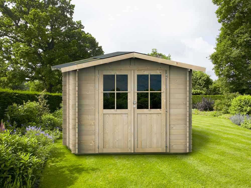 alce opera 250x250 abri de jardin à bois avec fenêtres et porte à double battant 250x250x207 cm alce opera 250x250 abri de jardin à bois avec fenêtres et porte à double battant 250x250x207 cm