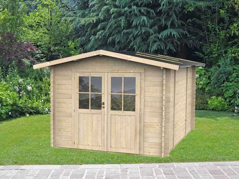 alce opera 250x250 abri de jardin à bois avec fenêtres et porte à double battant 250x250x207 cm alce opera 250x250 abri de jardin à bois avec fenêtres et porte à double battant 250x250x207 cm