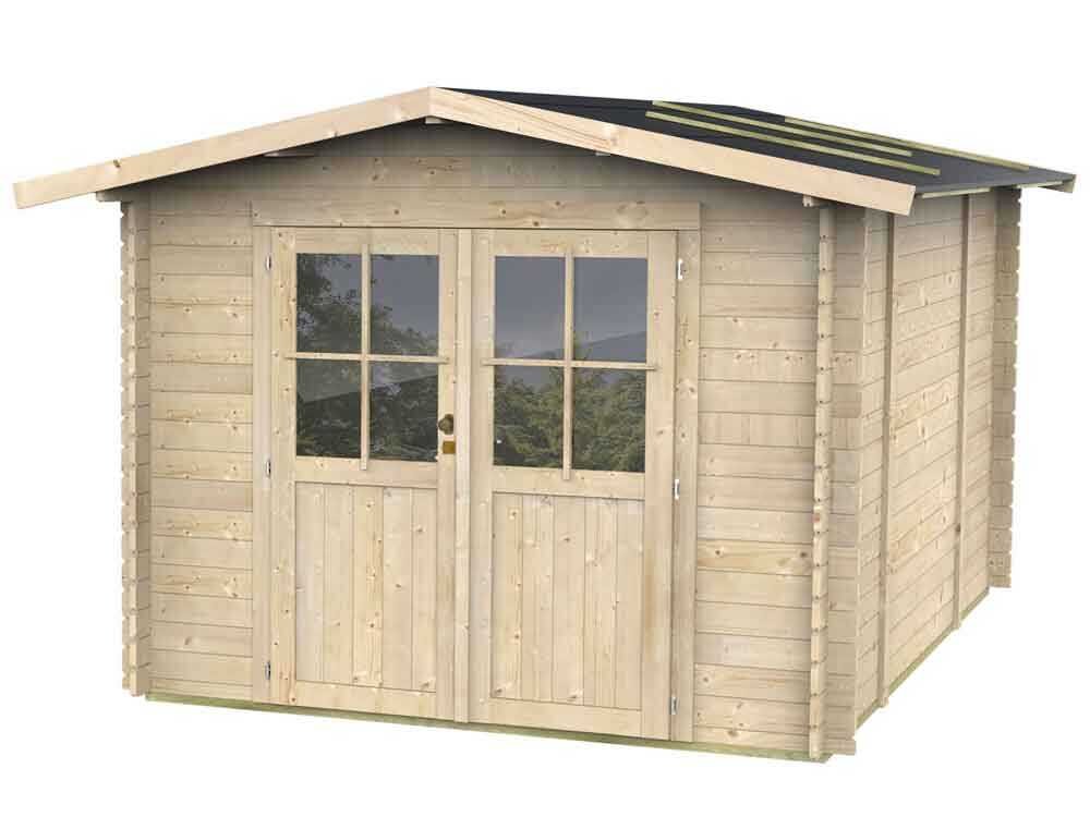 alce opera 250x250 abri de jardin à bois avec fenêtres et porte à double battant 250x250x207 cm alce opera 250x250 abri de jardin à bois avec fenêtres et porte à double battant 250x250x207 cm