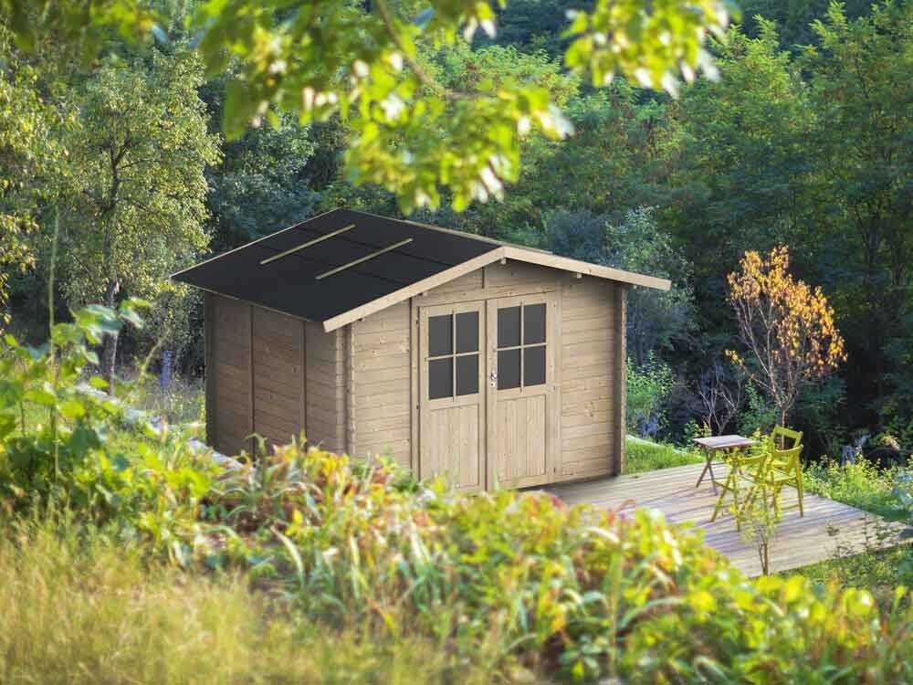 alce opera 250x250 abri de jardin à bois avec fenêtres et porte à double battant 250x250x207 cm alce opera 250x250 abri de jardin à bois avec fenêtres et porte à double battant 250x250x207 cm