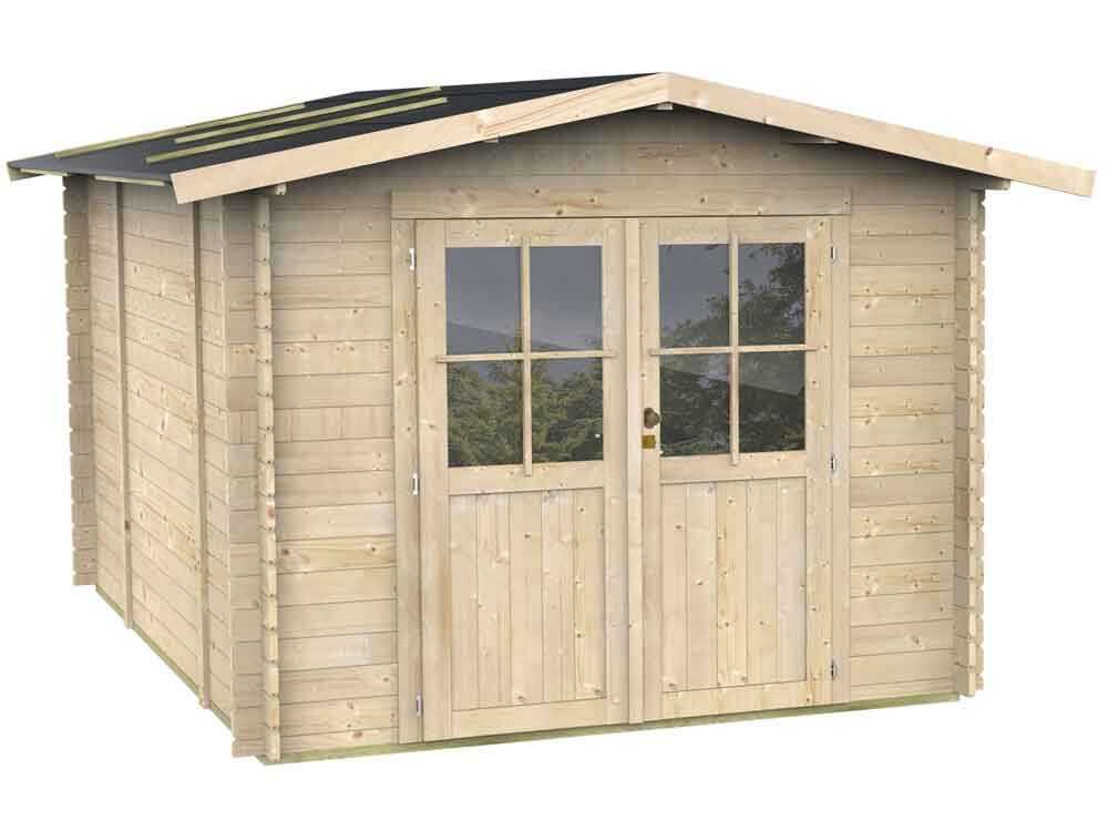 alce opera 300x250 abri de jardin à bois avec fenêtres et porte à double battant 300x250x219 cm alce opera 300x250 abri de jardin à bois avec fenêtres et porte à double battant 300x250x219 cm