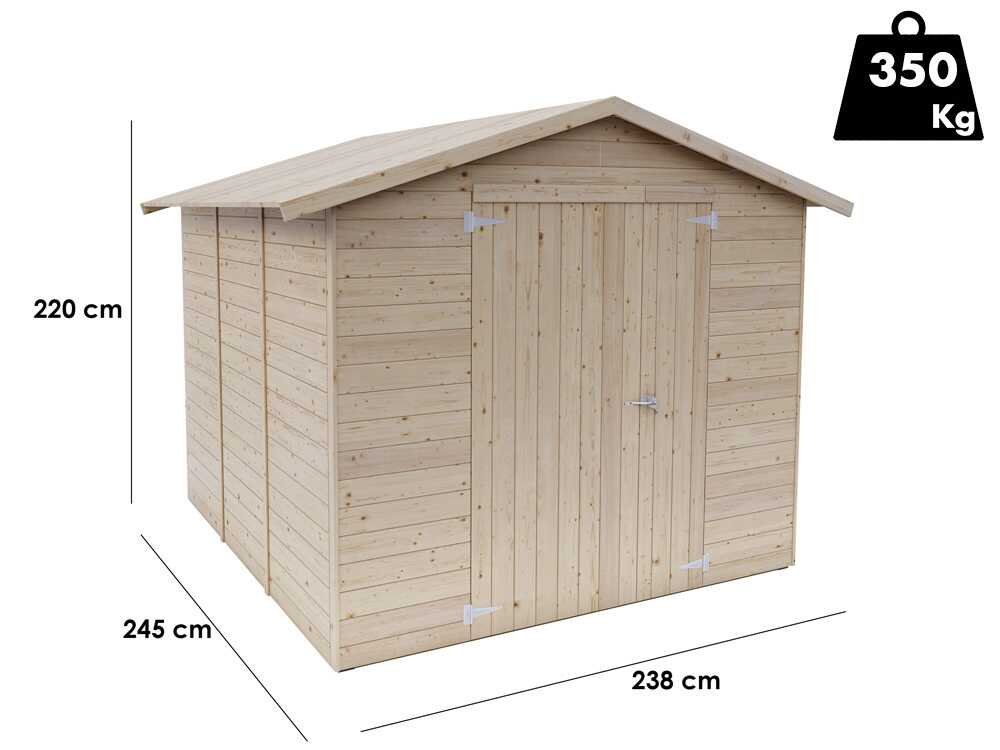 alce stefy 238x245 abri de jardin en bois 238x245x220 cm alce stefy 238x245 abri de jardin en bois 238x245x220 cm