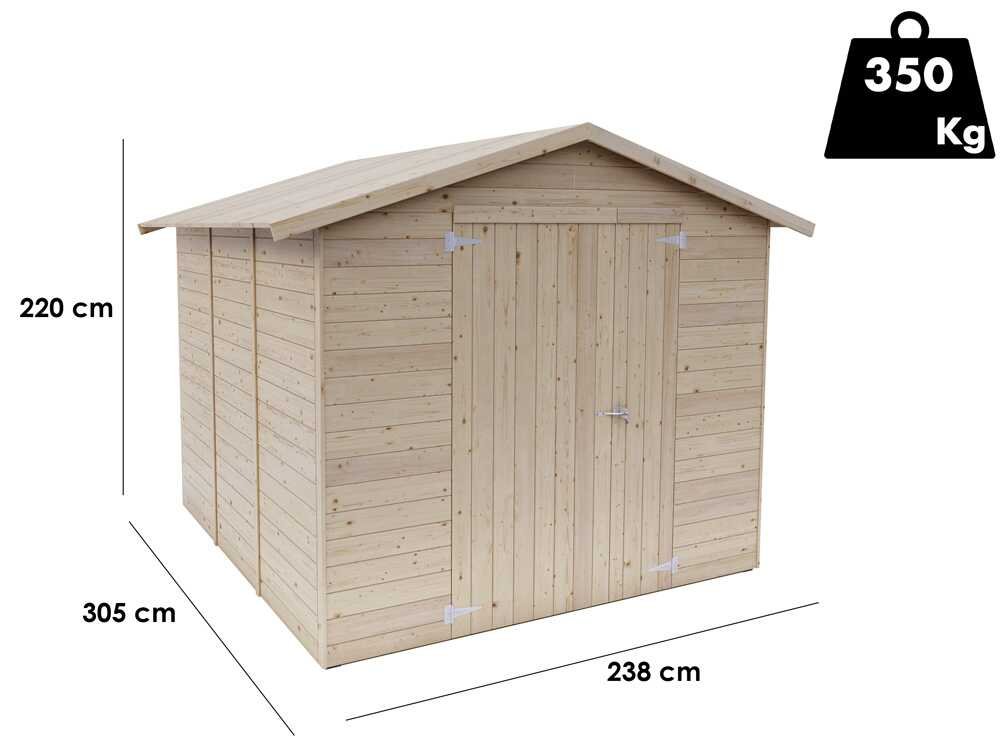 alce stefy 238x305 abri de jardin en bois 238x305x220 cm alce stefy 238x305 abri de jardin en bois 238x305x220 cm