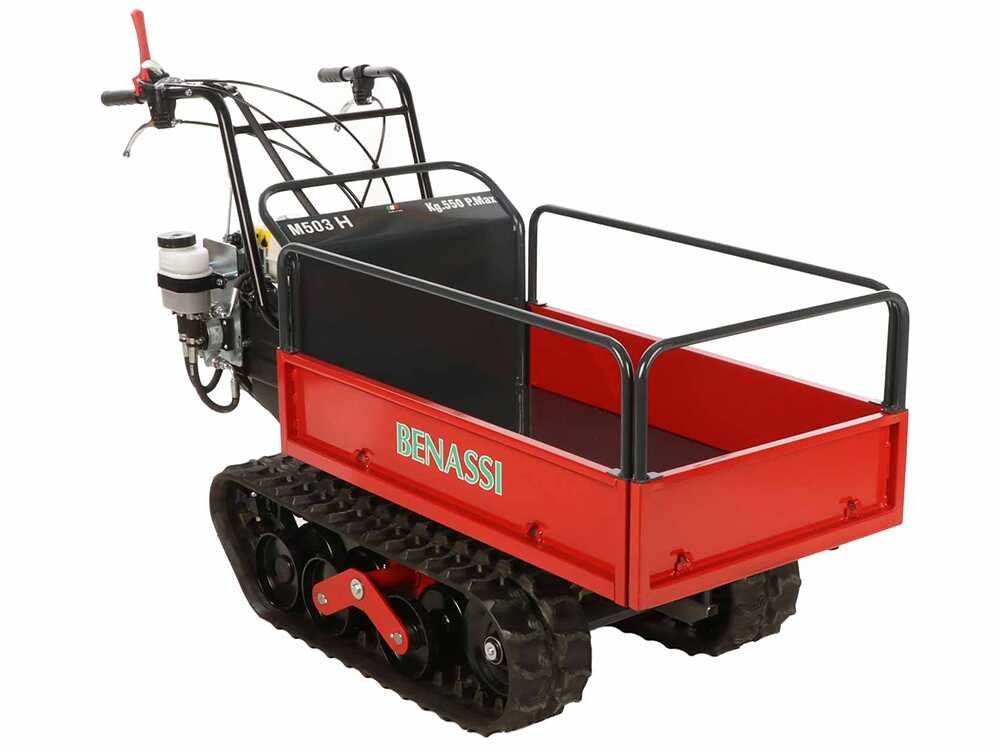 benassi m503h brouette à chenilles benne hydraulique extensible capacité 550 kg benassi m503h brouette à chenilles benne hydraulique extensible capacité 550 kg