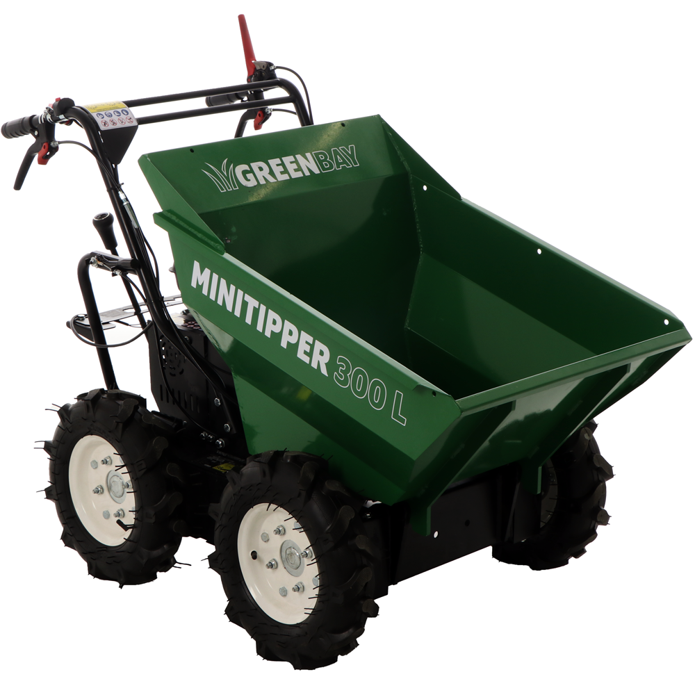 brouette 4x4 à essence greenbay minitipper 300 l moteur loncin g200f