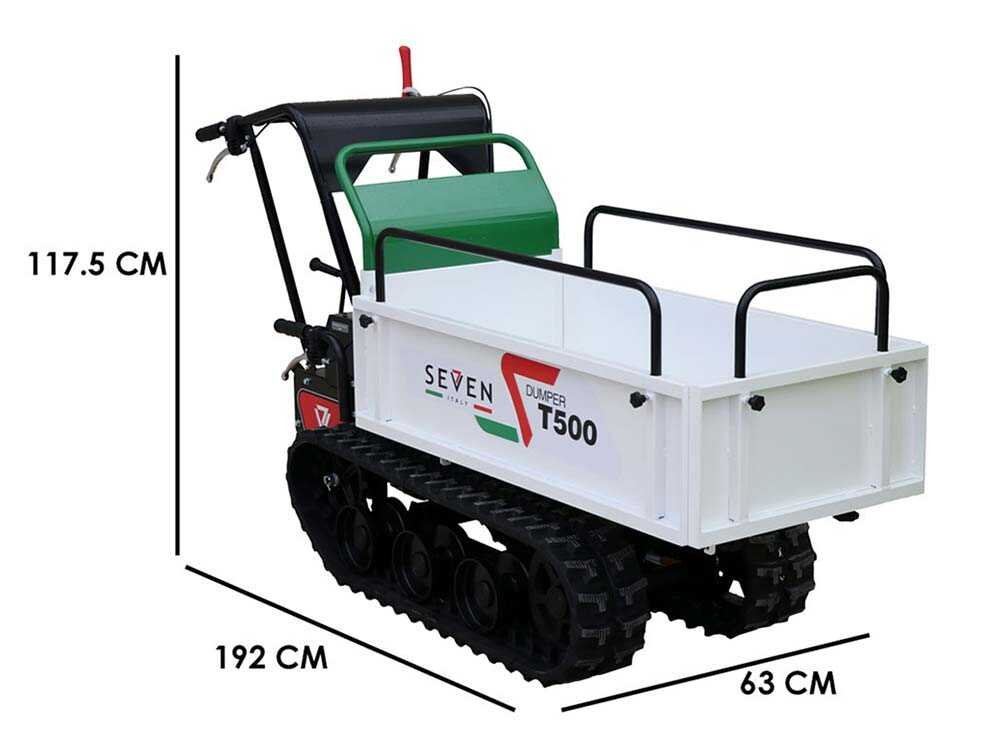 brouette à chenilles seven italy t500 gx benne extensible capacité 500 kg brouette à chenilles seven italy t500 gx benne extensible capacité 500 kg