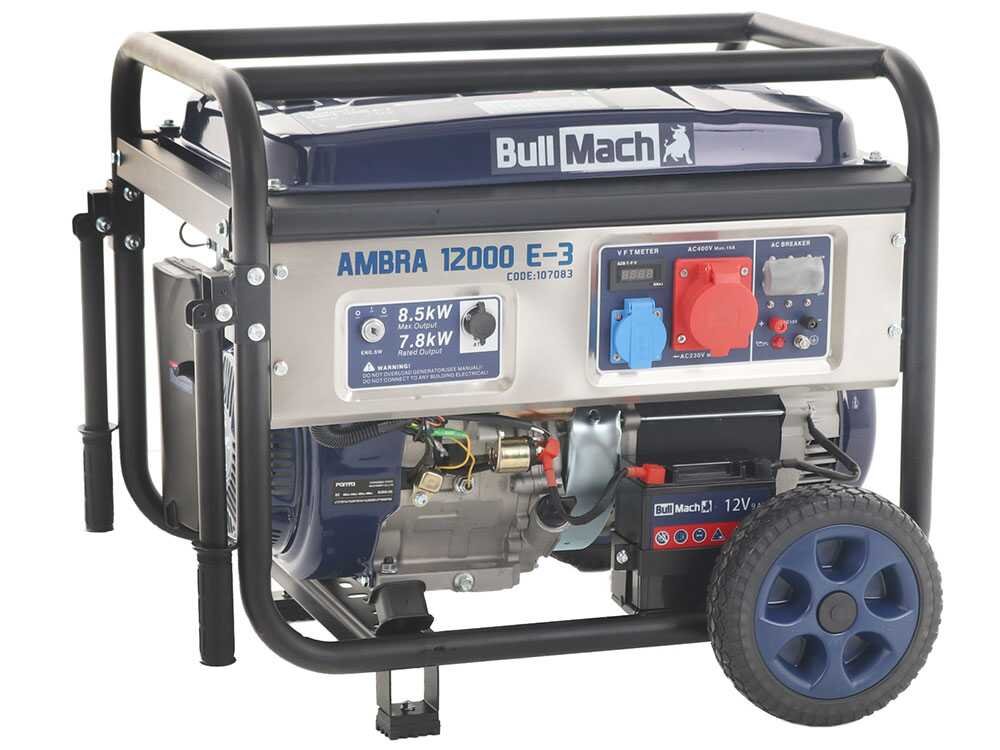 bullmach ambra 12000 e 3 groupe électrogène 8.5 kw triphasé version sur chariot bullmach ambra 12000 e 3 groupe électrogène 8.5 kw triphasé version sur chariot