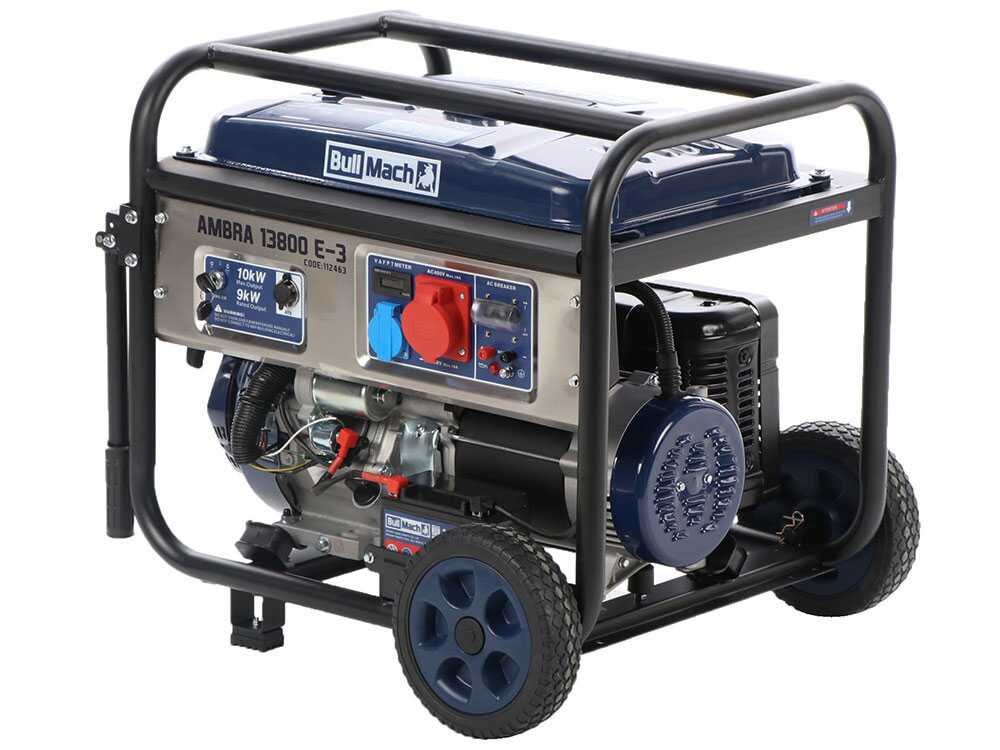 bullmach ambra 13800 e 3 groupe électrogène sur chariot à essence avec avr 10 kw continue 9 kw triphasé + ats bullmach ambra 13800 e 3 groupe électrogène sur chariot à essence avec avr 10 kw continue 9 kw triphasé + ats