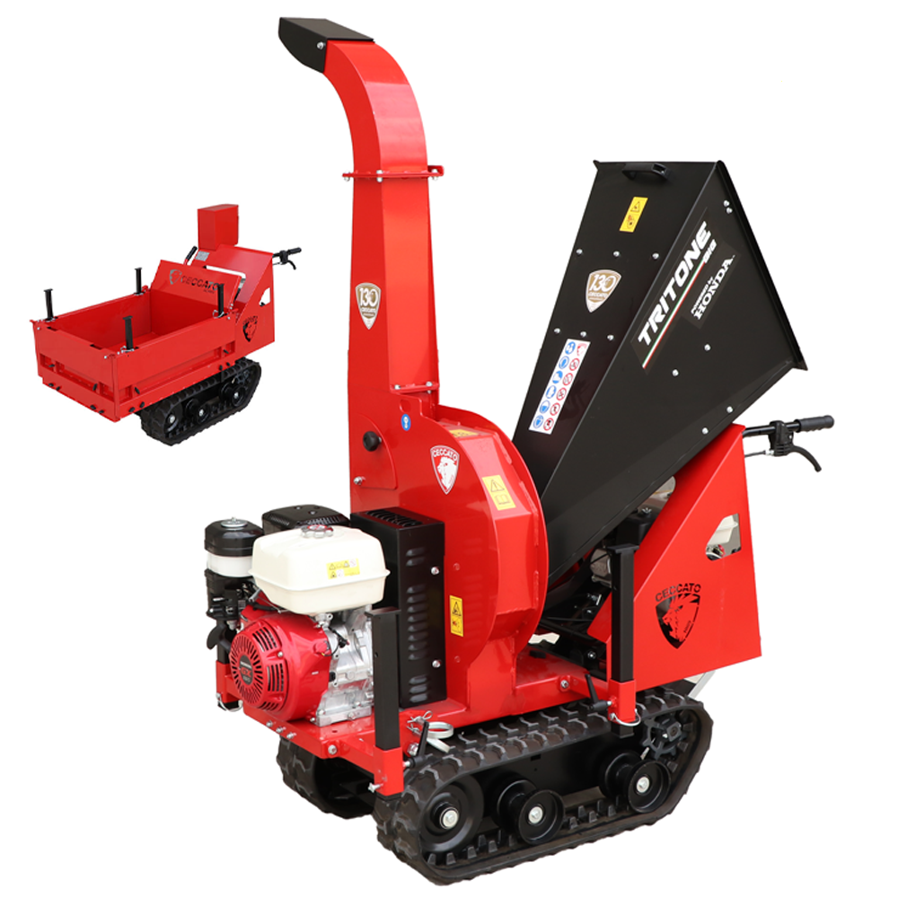 ceccato olindo tritone big cingo broyeur autotracté à chenilles sur brouette moteur honda gx390