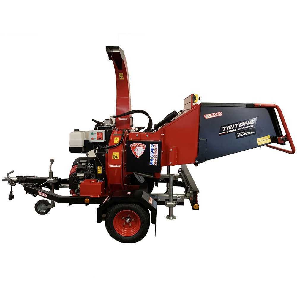 ceccato tritone mega monster broyeur thermique professionnel avec châssis sur roues moteur honda gx690