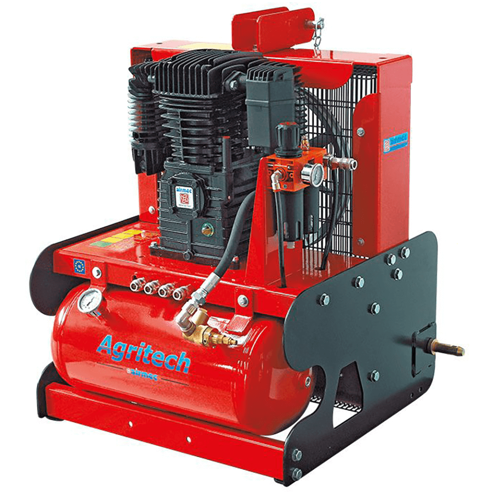 compresseur à tracteur porté airmec agritech 650 récolte des olives et élagage
