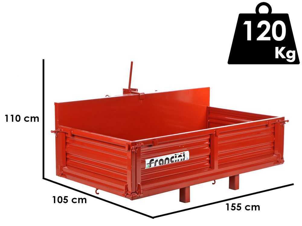 francini p 150 benne de transport pour tracteur basculante 3 ridelles ouvrables francini p 150 benne de transport pour tracteur basculante 3 ridelles ouvrables