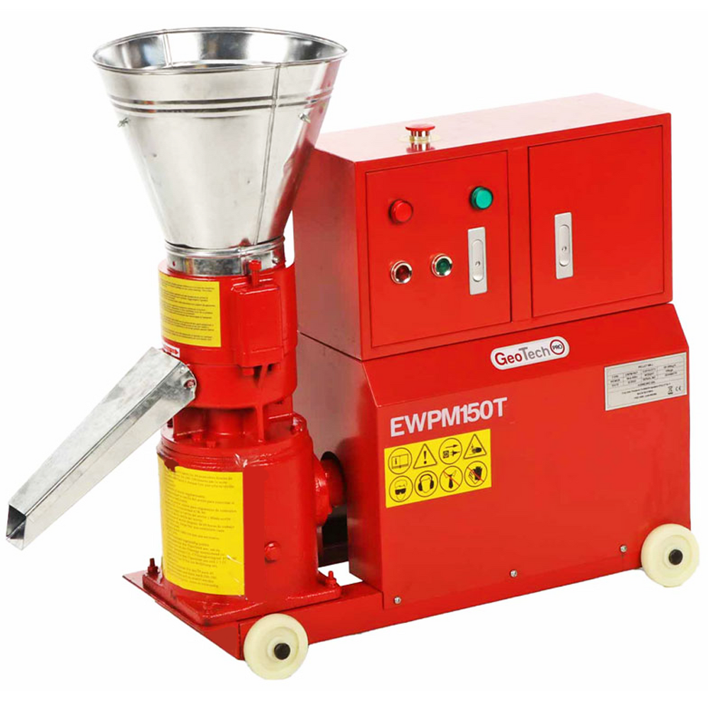 geotech ewpm150t presse à pellets triphasée fabrication de pellets pour le chauffage