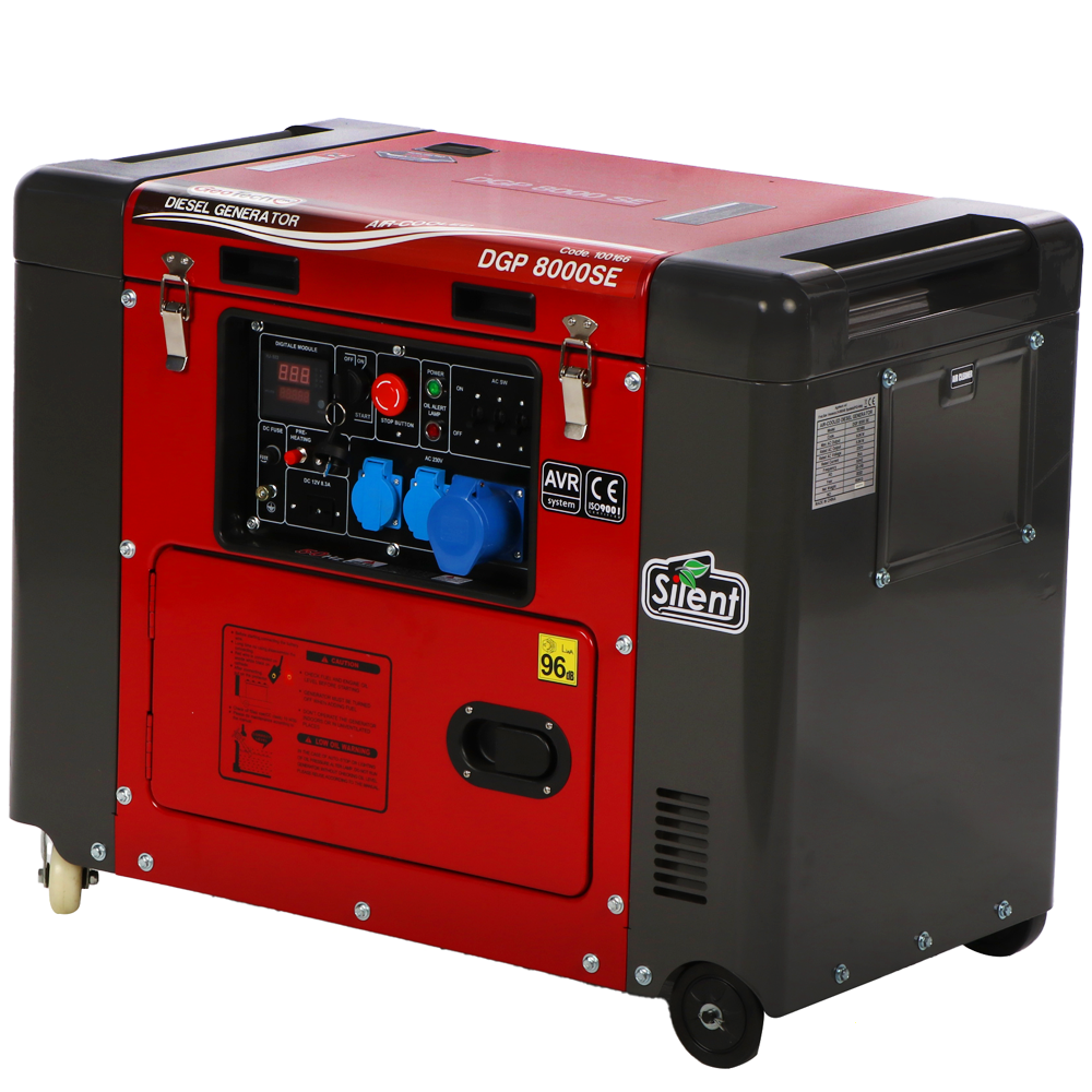 geotech pro dgp8000se groupe électrogène 6 kw monophasé diesel insonorisé