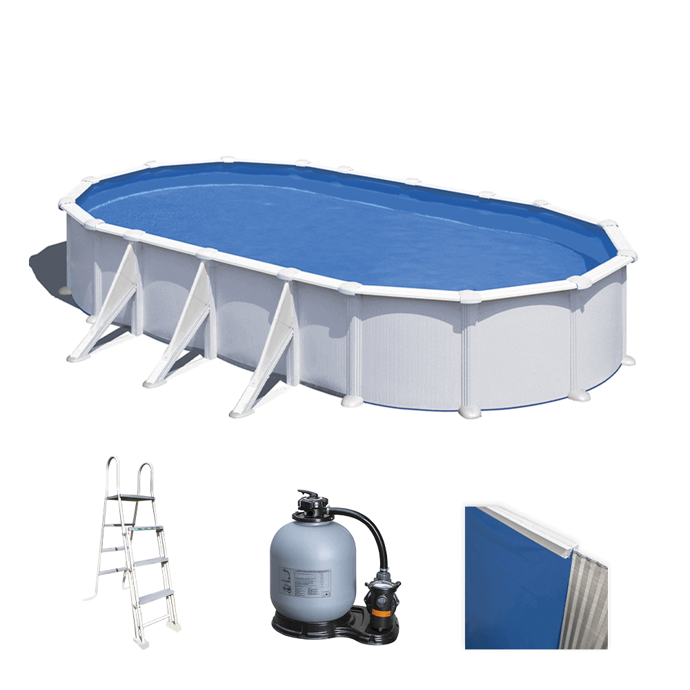 gre atlantis ovale 800x470x132cm piscine hors sol en acier