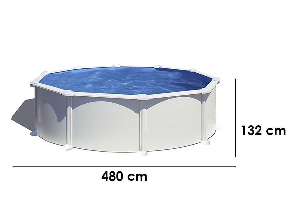 gre atlantis ronde Ø460 x 132cm piscine hors sol en acier gre atlantis ronde Ø460 x 132cm piscine hors sol en acier