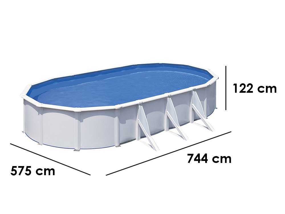 gre fidji ovale 730x375x120cm piscine hors sol en acier gre fidji ovale 730x375x120cm piscine hors sol en acier