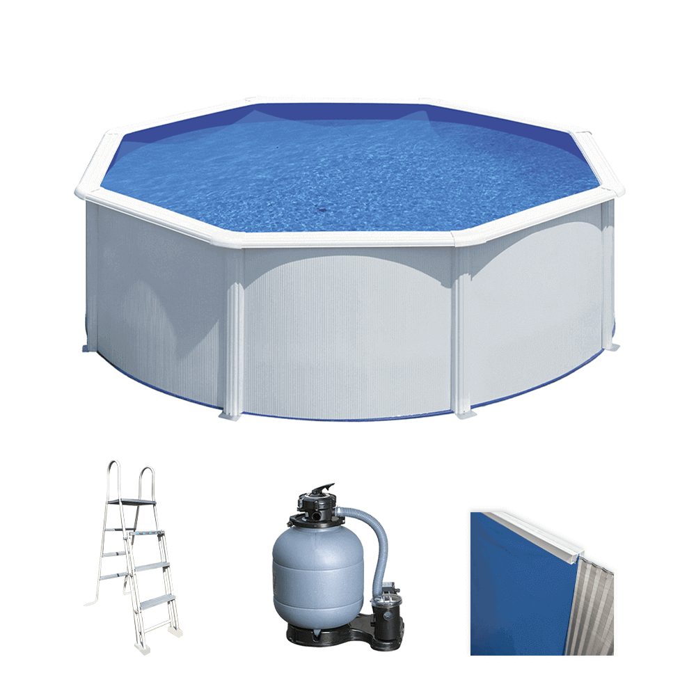 gre fidji ronde Ø300 x 120 cm piscine hors sol en acier