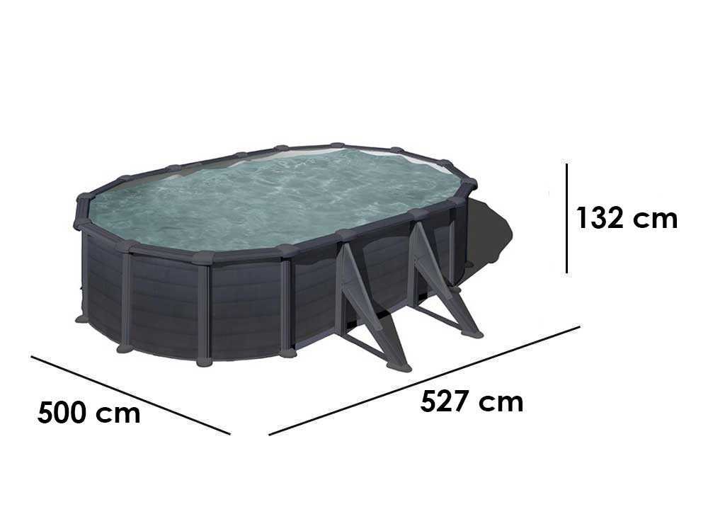 gre granada ovale 500x300x132cm piscine hors sol en acier gre granada ovale 500x300x132cm piscine hors sol en acier