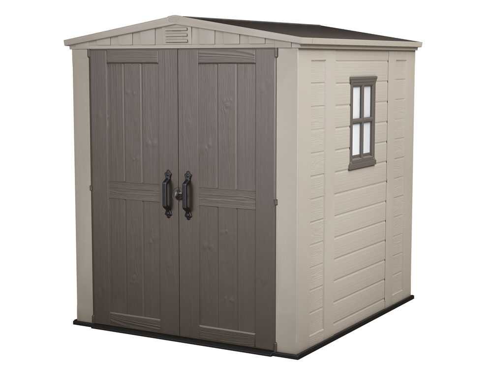keter factor beige abri de jardin avec fenêtre latérale 178x195.5x208 cm keter factor beige abri de jardin avec fenêtre latérale 178x195.5x208 cm