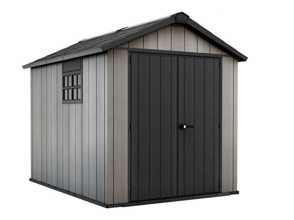keter oakland 759 abri de jardin avec porte double battant et fenêtre 229x287x242 cm keter oakland 759 abri de jardin avec porte double battant et fenêtre 229x287x242 cm