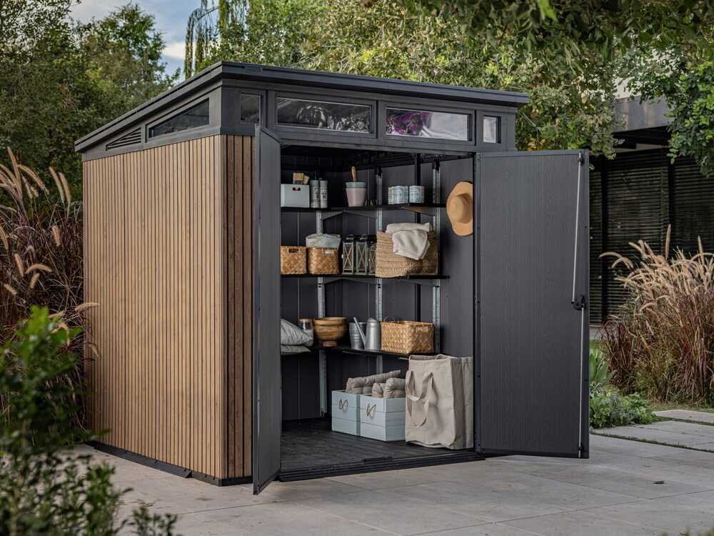 keter signature venetian 7x7 abri de jardin avec porte à double battant 214x218x226 cm keter signature venetian 7x7 abri de jardin avec porte à double battant 214x218x226 cm