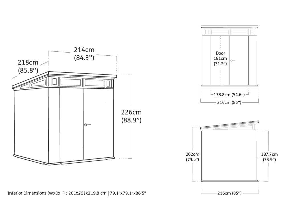 keter signature venetian 7x7 abri de jardin avec porte à double battant 214x218x226 cm keter signature venetian 7x7 abri de jardin avec porte à double battant 214x218x226 cm