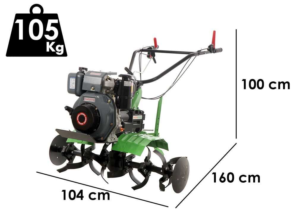 motobineuse agri 102 avec fraise 95 cm moteur à diesel de 296cm3 motobineuse agri 102 avec fraise 95 cm moteur à diesel de 296cm3