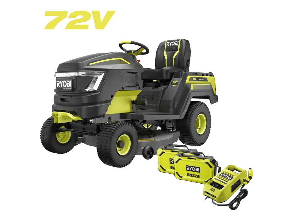 ryobi ry72tmx107 210 tracteur tondeuse à batterie 72v / 2x10ah ryobi ry72tmx107 210 tracteur tondeuse à batterie 72v / 2x10ah